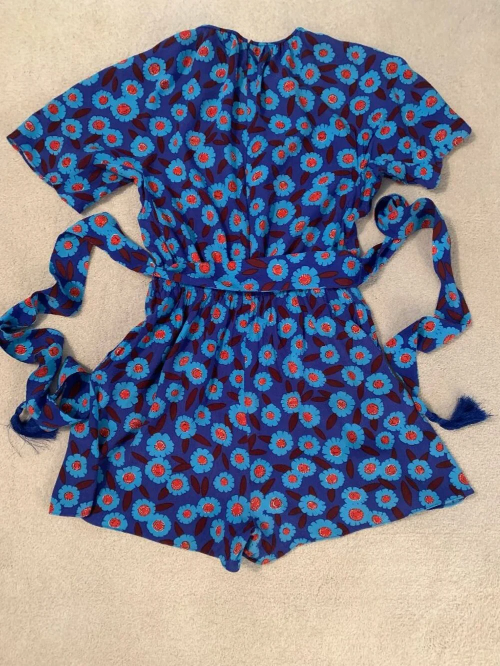 Kate Spade Tangier Floral Crepe Jumpsuit Small